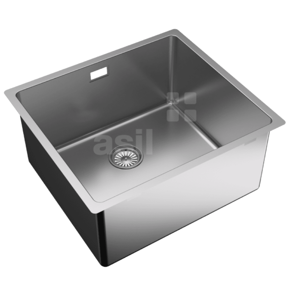 Asil Krom AS355 Stainless Steel Kitchen Sink with Under Counter Siphon 40x45