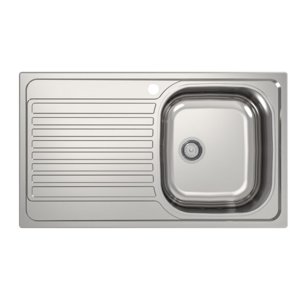 Inset AS89 Paslanmaz Çelik 50 X 86 Tek Göz Dekorlu Eviye Sol