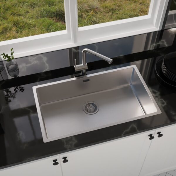 AS 299 Noble Chrome Corrosion Steel Sink 40 X 71 CM Countertop