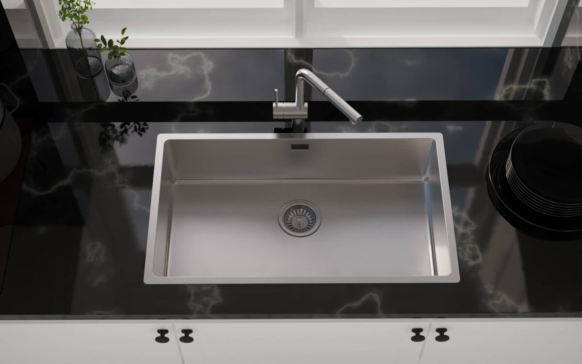 a sink on a counter top Kitchen Sinks Mutfak Eviye Modelleri. Paslanmaz Çelik Evye. 1.Sınıf Kalite Evye Modelleri