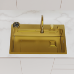 Akıllı Mutfak Evyesi Gold altın renkli evye modelleri
