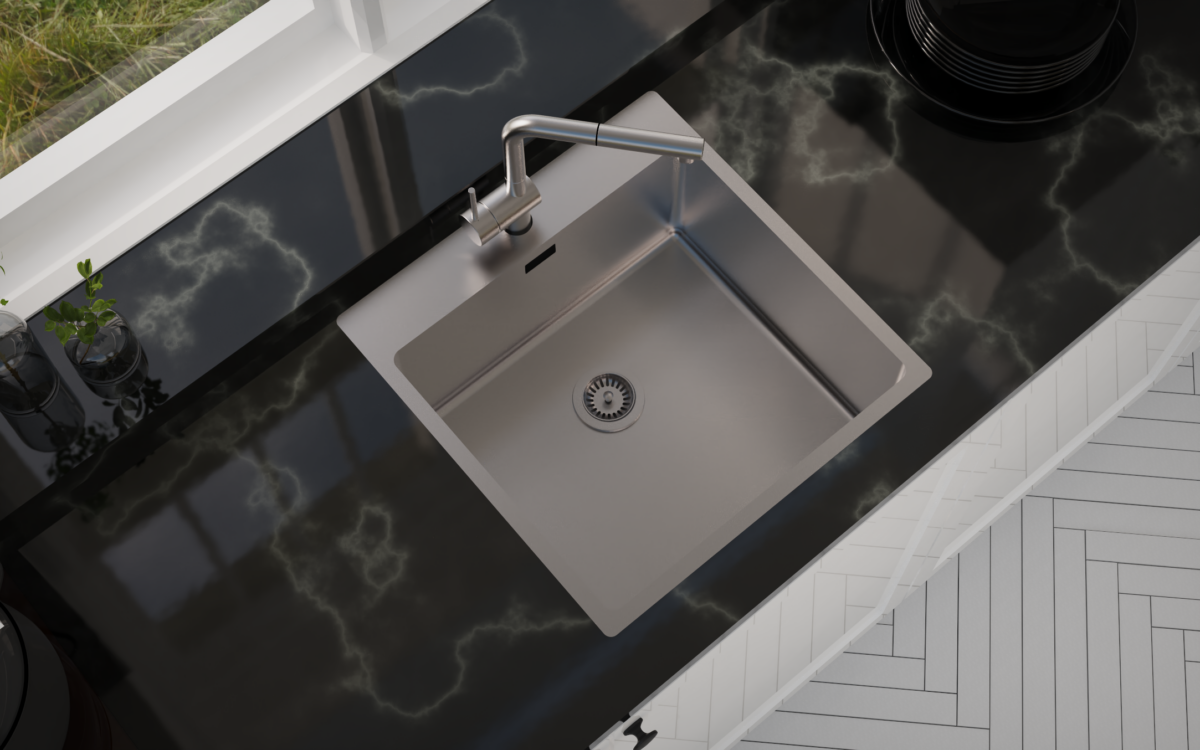 a sink with a faucet. Kitchen Sinks Mutfak Eviye Modelleri. Paslanmaz Çelik Evye. 1.Sınıf Kalite